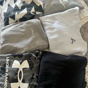 6 boys hoodies , teen size, 12-14XL or men’s small.